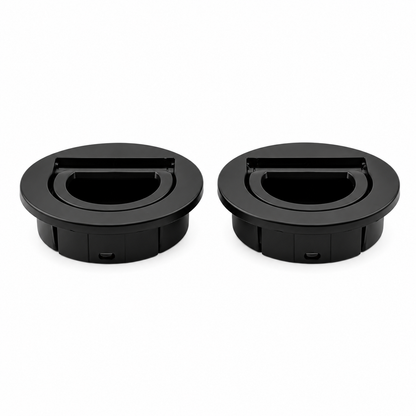 2 pack zinc alloy recessed flush ring pull door handles with screws