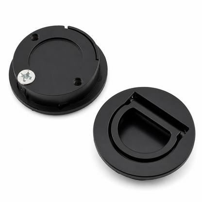 2 pack zinc alloy recessed flush ring pull door handles with screws