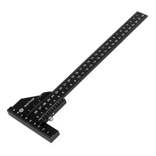 Woodworking Scriber T Square Ruler Slide Marking Measuring Gauge Scribing Carpentry Tool - Aluminium Alloy for Carpenter Layout Measuring T-Square