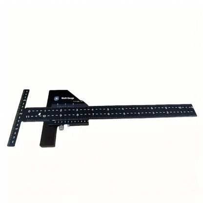 Woodworking Scriber T Square Ruler Slide Marking Measuring Gauge Scribing Carpentry Tool - Aluminium Alloy for Carpenter Layout Measuring T-Square