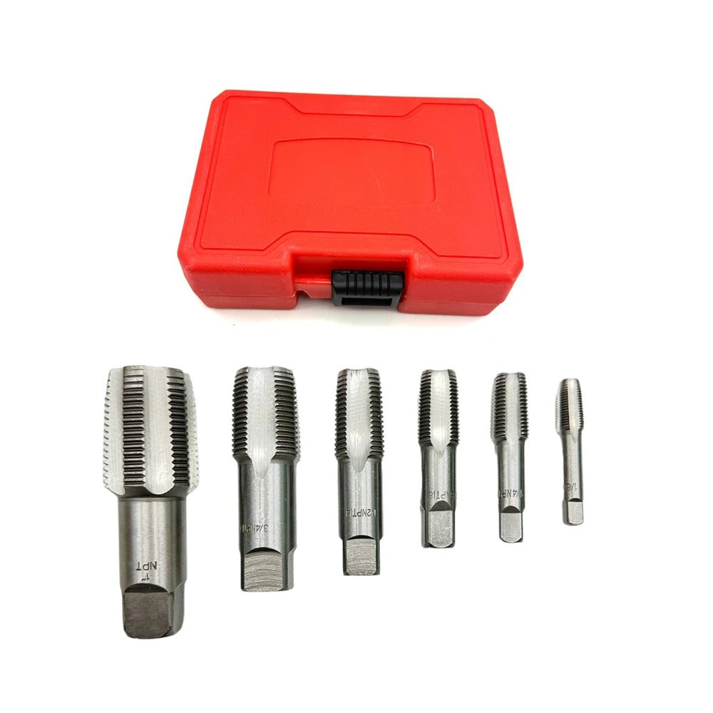 5 Piece BSP Pipe Tap Set, 1/8", 1/4", 3/8", 1/2"