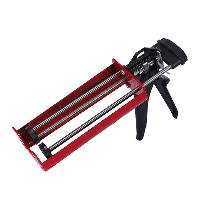 Red manual dual component epoxy cartridge caulk gun adhesive applicator
