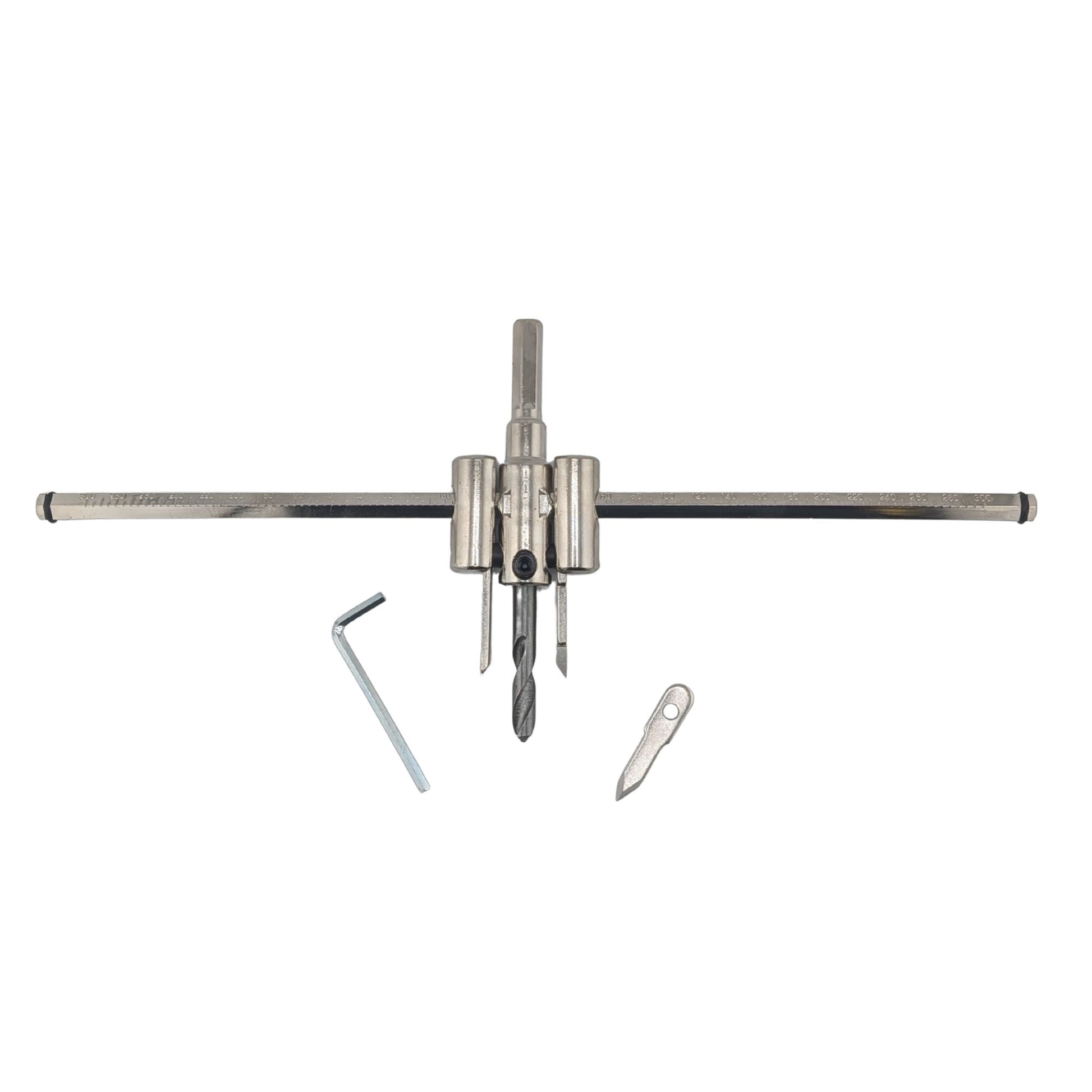 Alloy Circle Cutter, 30-300mm Adjustable Hole Saw Drill Bit for Woodworking & Plastic