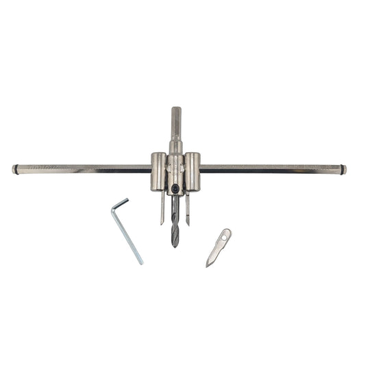 Alloy Circle Cutter, 30-300mm Adjustable Hole Saw Drill Bit for Woodworking & Plastic