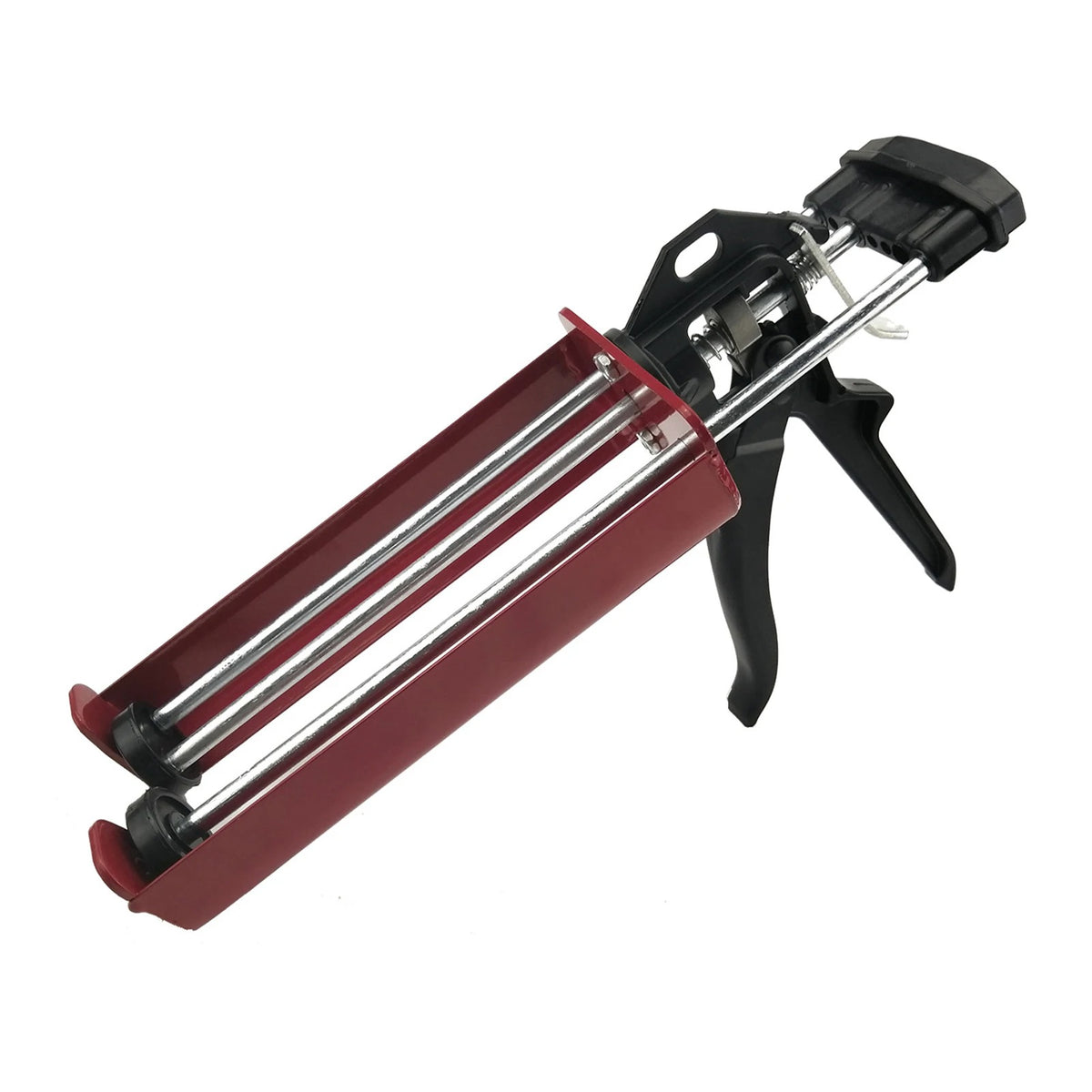 Red manual dual component epoxy cartridge caulk gun adhesive applicator