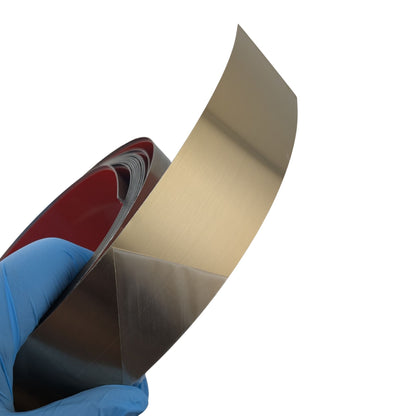 Self adhesive brushed stainless steel golden wall trim, 16.4ft x 1.97 inch