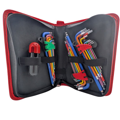 27pcs Long Allen Wrenches Sets with Ball End, SAE Metric Torx Allen Key Set with T-Handle Hex