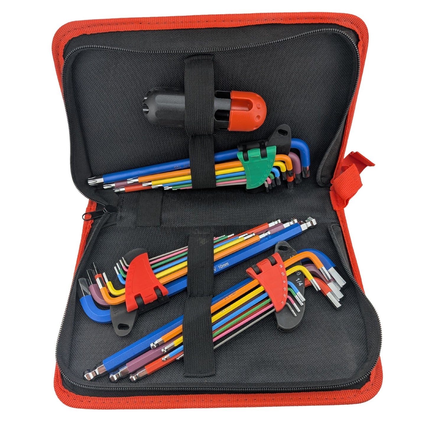 27pcs Long Allen Wrenches Sets with Ball End, SAE Metric Torx Allen Key Set with T-Handle Hex