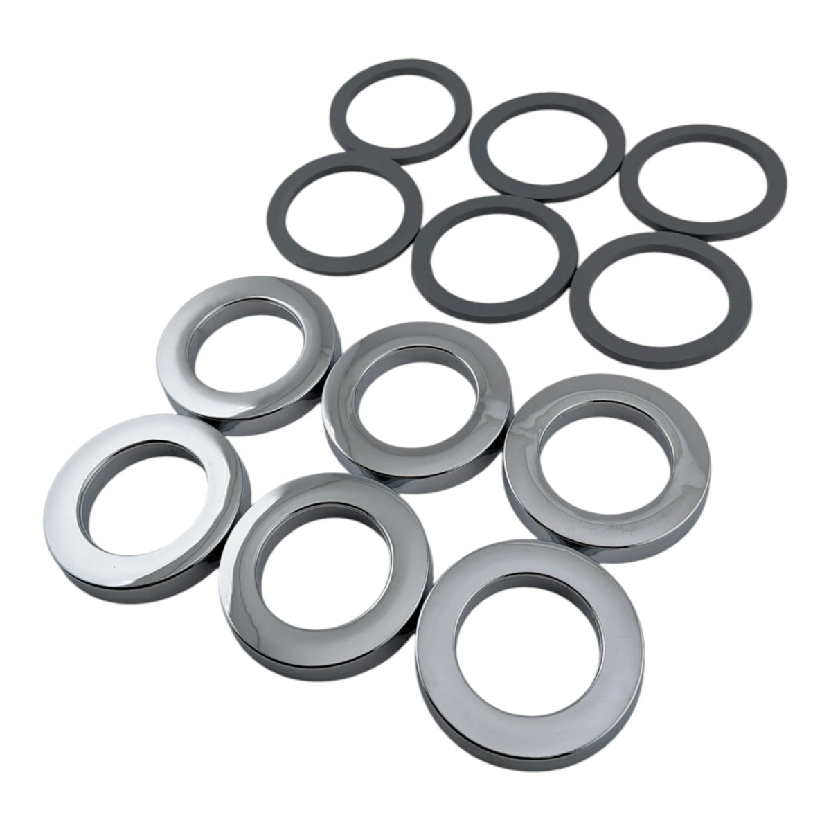 6 pack chrome plastic basin tap base rings with seal