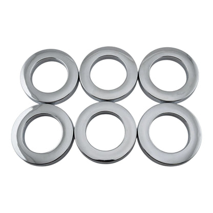 6 pack chrome plastic basin tap base rings with seal