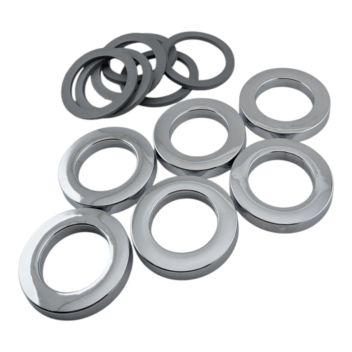 6 pack chrome plastic basin tap base rings with seal