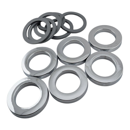 6 pack chrome plastic basin tap base rings with seal