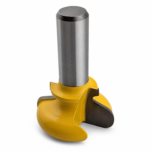 Drawer Pull Router Cutter Bit, 1/2 Inch Shank, 38mm Cut Diameter & 6.3mm Cut Radius