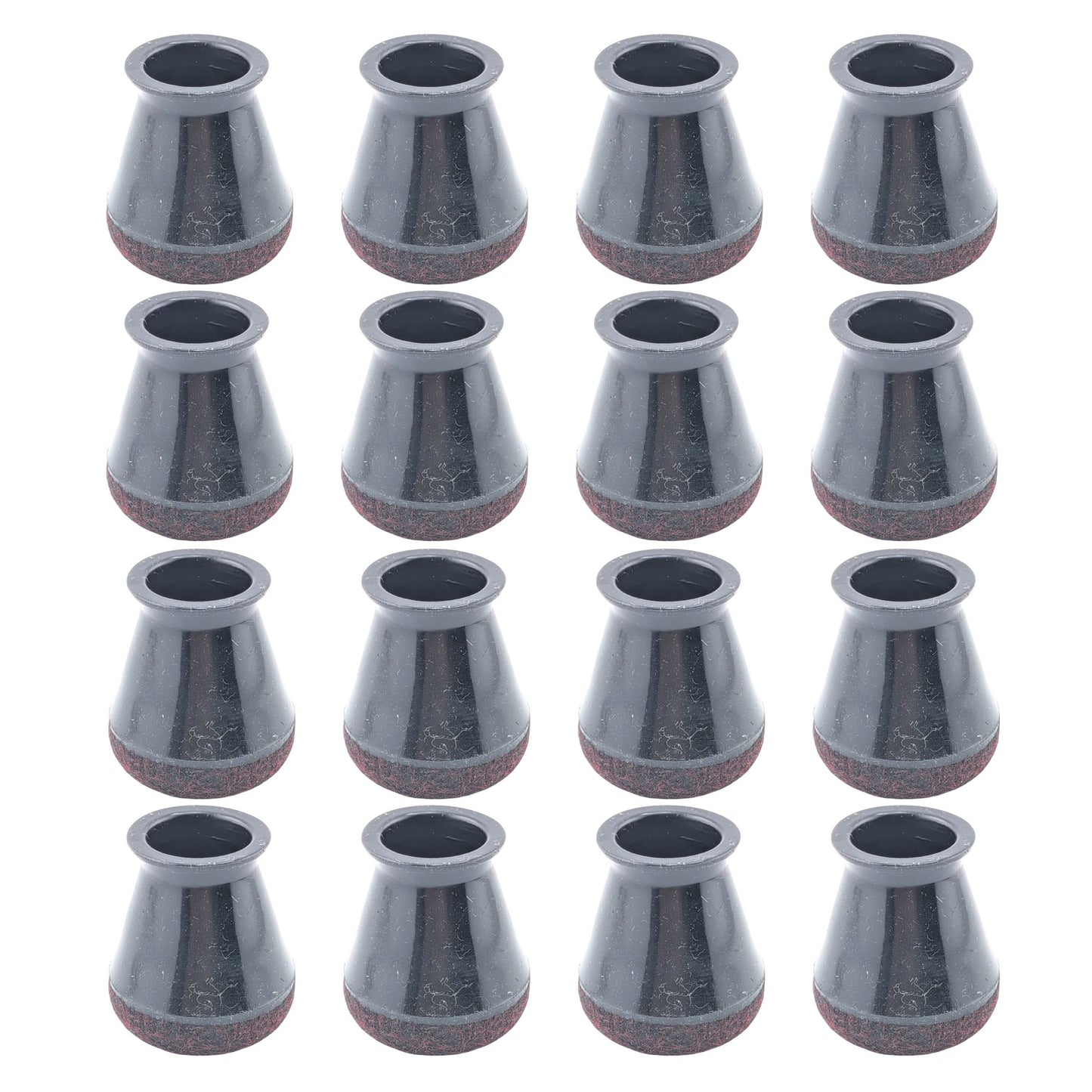 16 Pcs Chair Leg Floor Protectors Black Silicone Chair Leg Feet Covers Caps for 15-20mm Legs