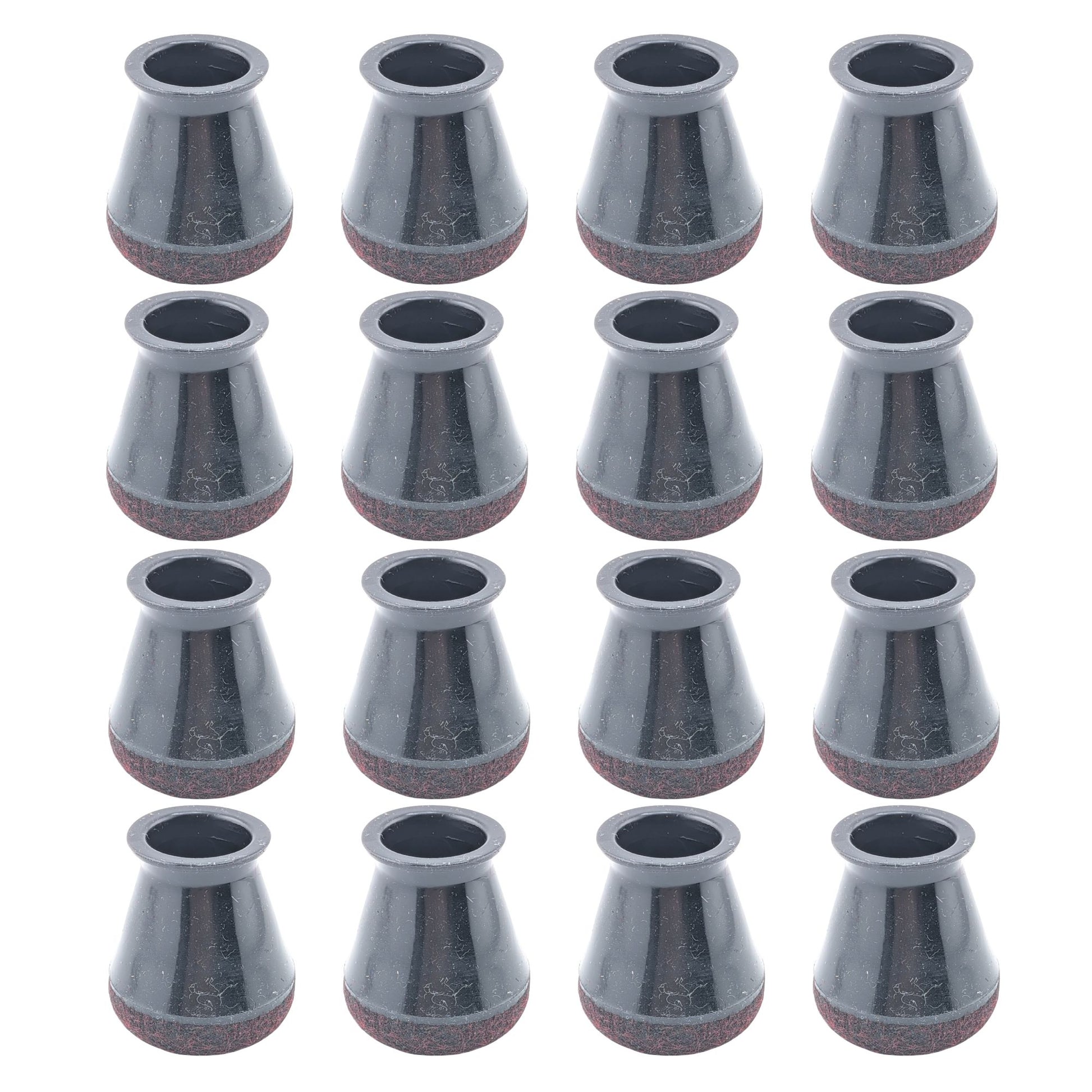 16 Pcs Chair Leg Floor Protectors Black Silicone Chair Leg Feet Covers Caps for 15-20mm Legs