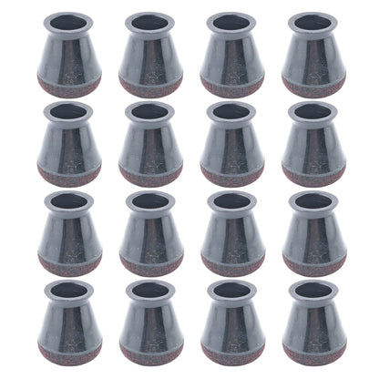 16 Pcs Chair Leg Floor Protectors Black Silicone Chair Leg Feet Covers Caps for 15-20mm Legs