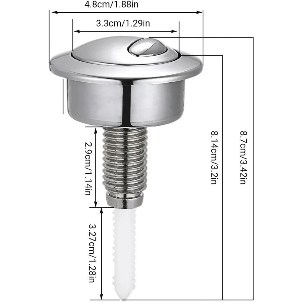 Round Head Dual Flush Toilet Push Button fits Siamp Optima49 for 39-42mm Hole