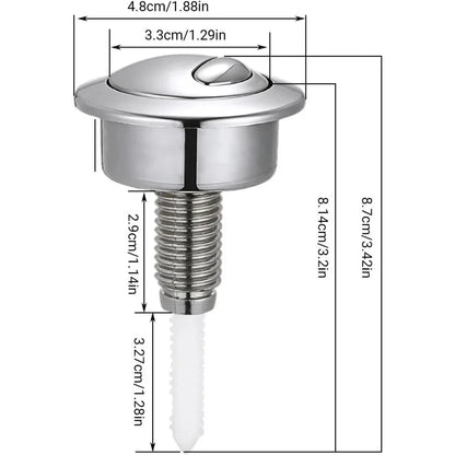 Round Head Dual Flush Toilet Push Button fits Siamp Optima49 for 39-42mm Hole