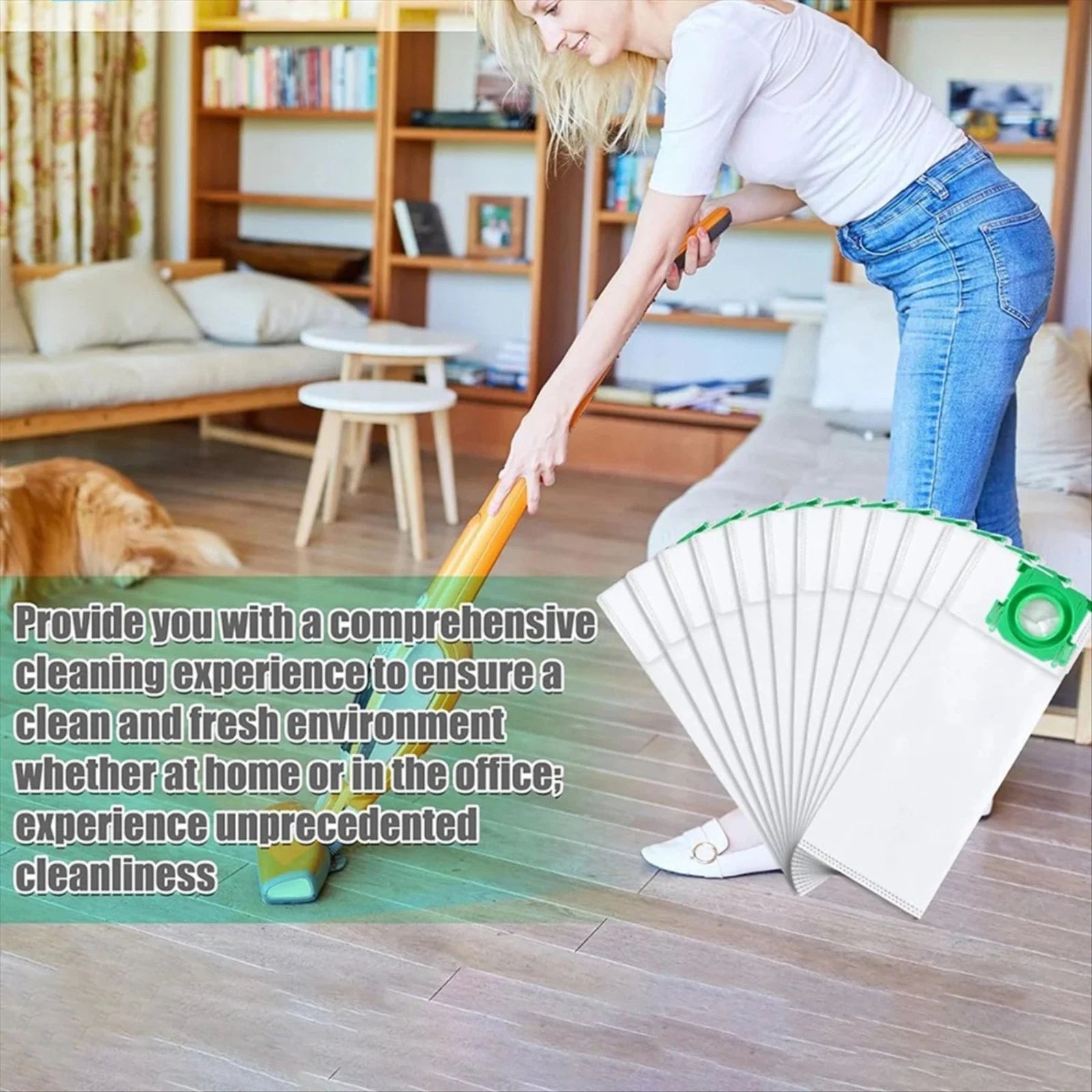 12 Pack Cylinder Vacuum Cleaner Bags for Sebo K1 K3 Series, Large Dust Capacity