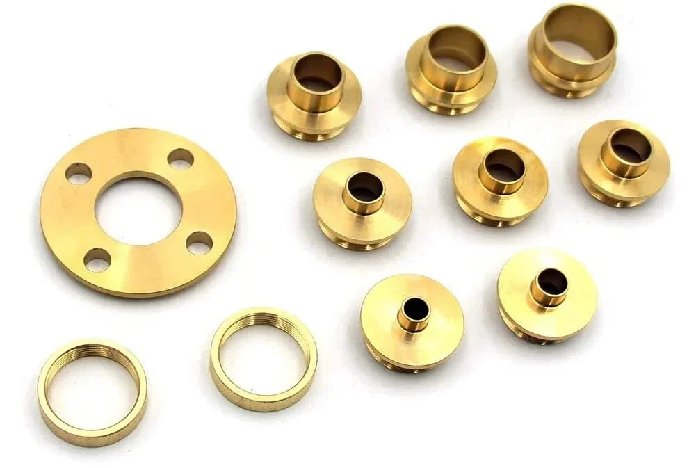 11pcs Brass Router Guide Bush Set Template Bushing Kit & Lock Nut Adapter