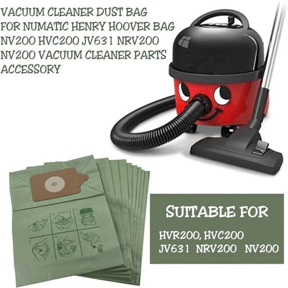 20 Pack Vacuum Bags for Henry Hoover, Hetty & Numatic HVR200, NV200, NV225