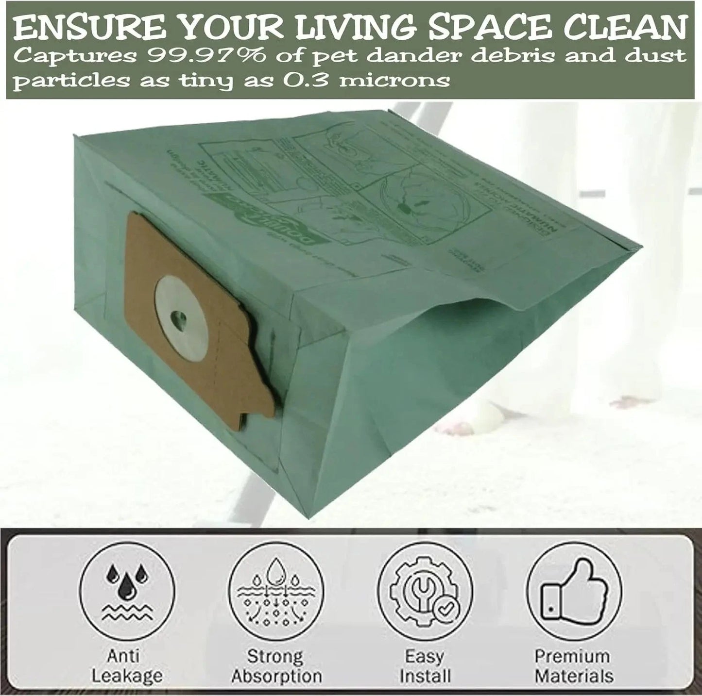 20 Pack Vacuum Bags for Henry Hoover, Hetty & Numatic HVR200, NV200, NV225