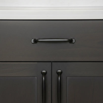 Matte Black Kitchen Cabinet Drawer Pull Handles 128mm Hole Centres & Bolts