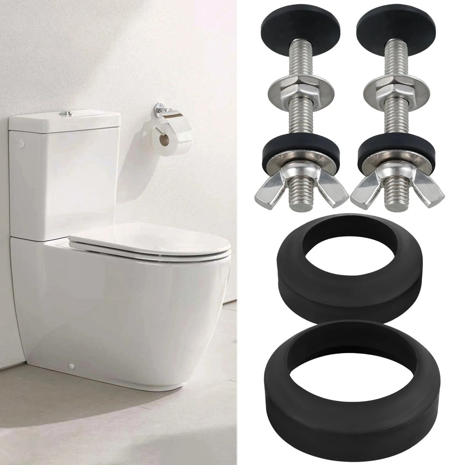 Toilet Tank to Bowl Gaskets, Washers, Bolts & Seals for 2" & 3" Cistern Coupling
