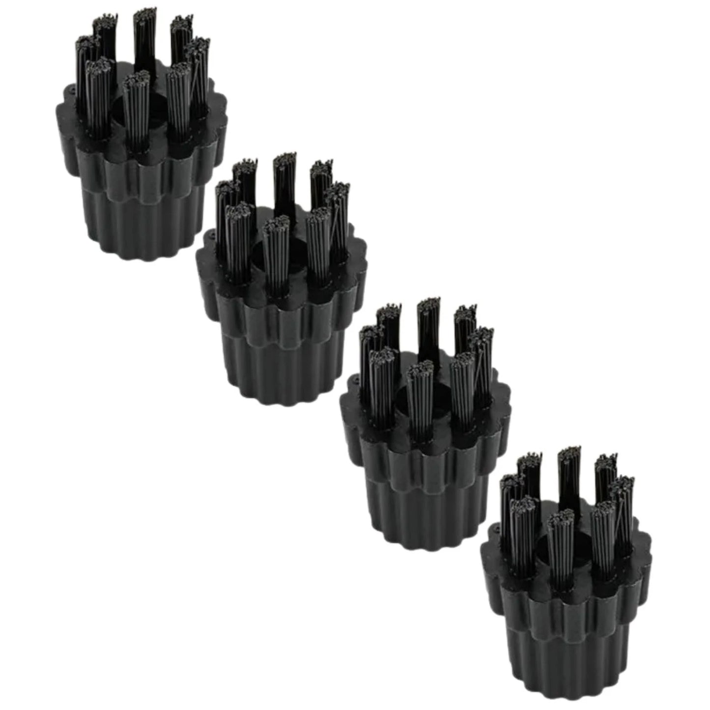 4pcs Replacement Nylon Brushes with M8 Thread for H2O X5 Steam Cleaning Mop