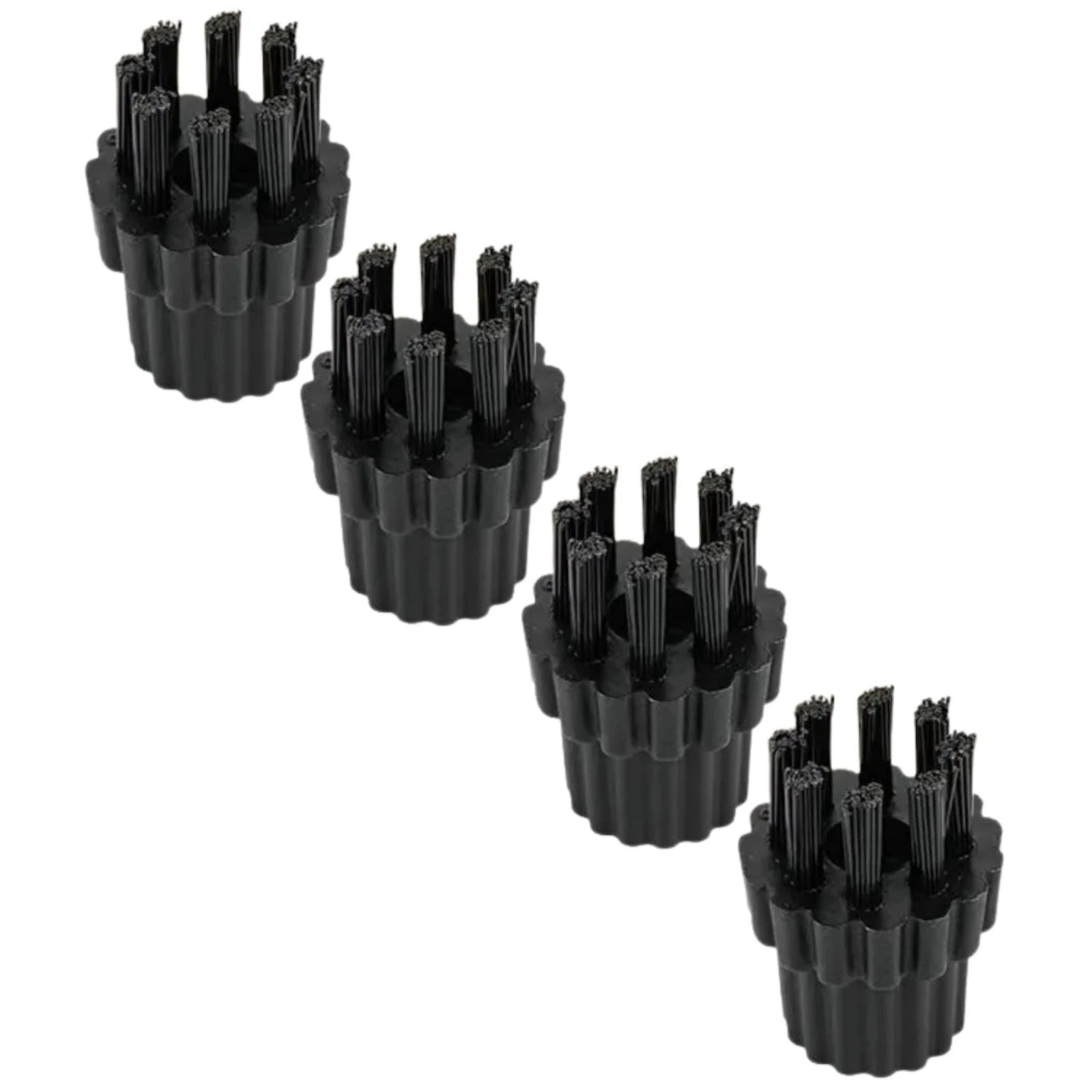 4pcs Replacement Nylon Brushes with M8 Thread for H2O X5 Steam Cleaning Mop