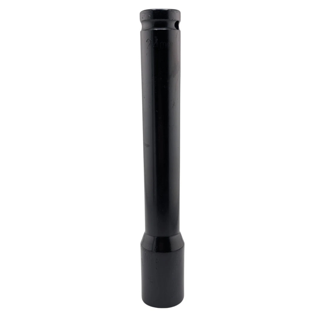 Deep 20cm Long Impact Socket with 1/2" Drive CR-V Steel 24mm