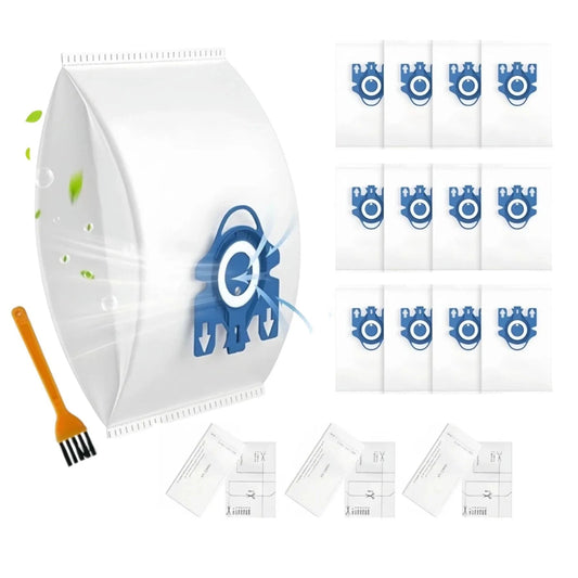 12 Pack C3 Vacuum Hoover Bags for Miele GN, Fits C1 C3 S2 S5 S8 Series 9917710