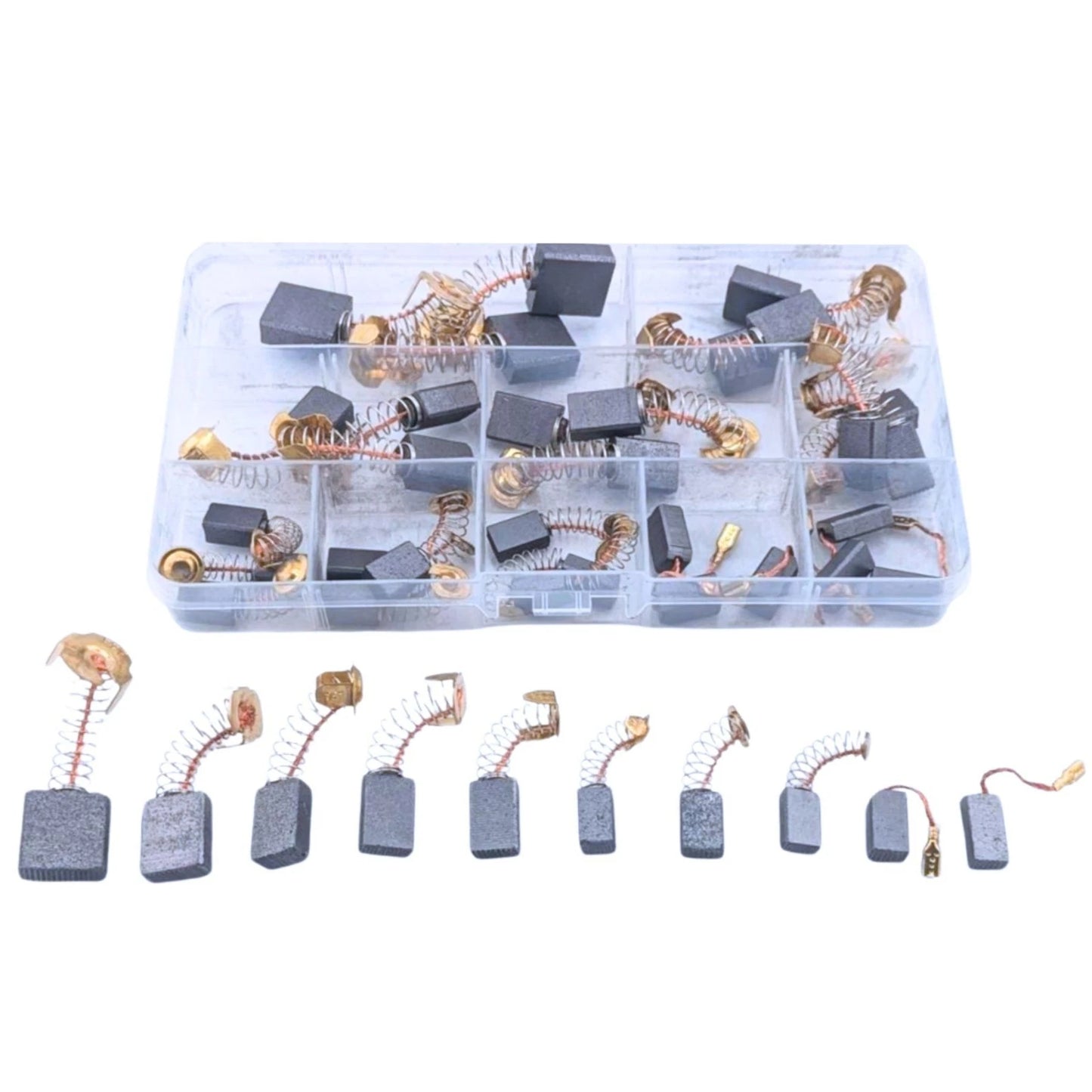 40pcs 10 Sizes Power Tools Motor Carbon Brushes Kit - Drills, Saws, Grinders etc
