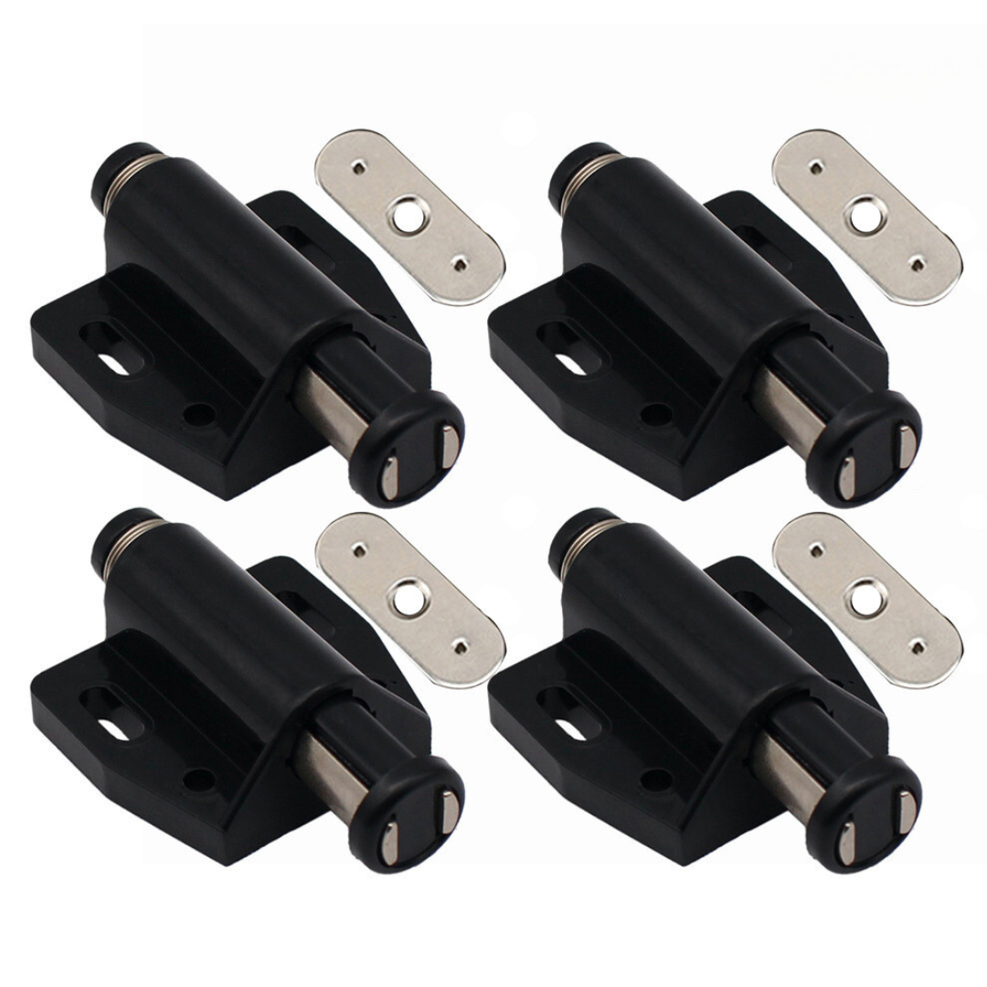 4X Magnetic Push to Open Cabinet Cupboard Door Latch Dampers with Soft Close