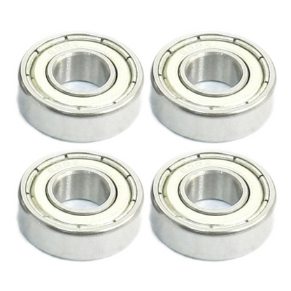 4 Pack of 698Z Deep Groove Shielded Steel Ball Bearings - 8mm x 19mm x 6mm