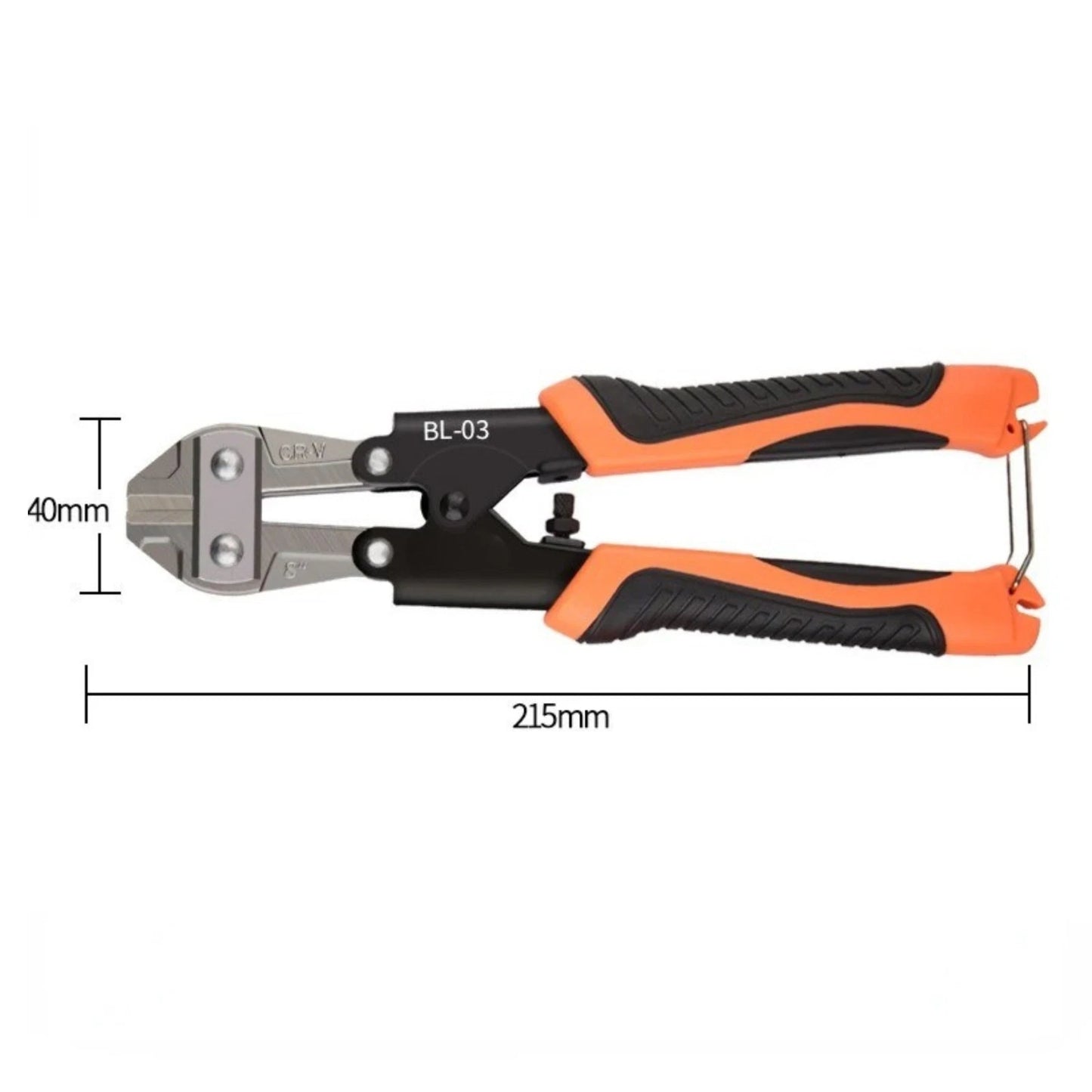 8"Inch Heavy Duty Mini Bolt Cutters CR-V Chain, Wire, Cable Snips, Bolt Croppers