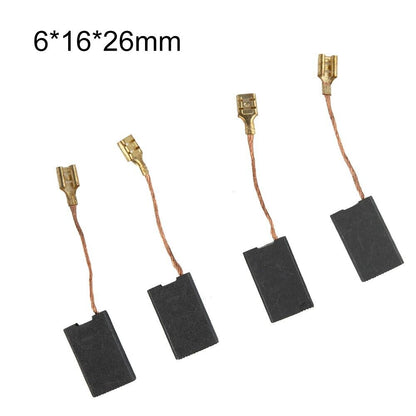 4 Pack of 1617014126 Carbon Brushes for Bosch GBH10 GSH10 S81 GSH10C GSH11E - 6mm x 16mm x 26mm