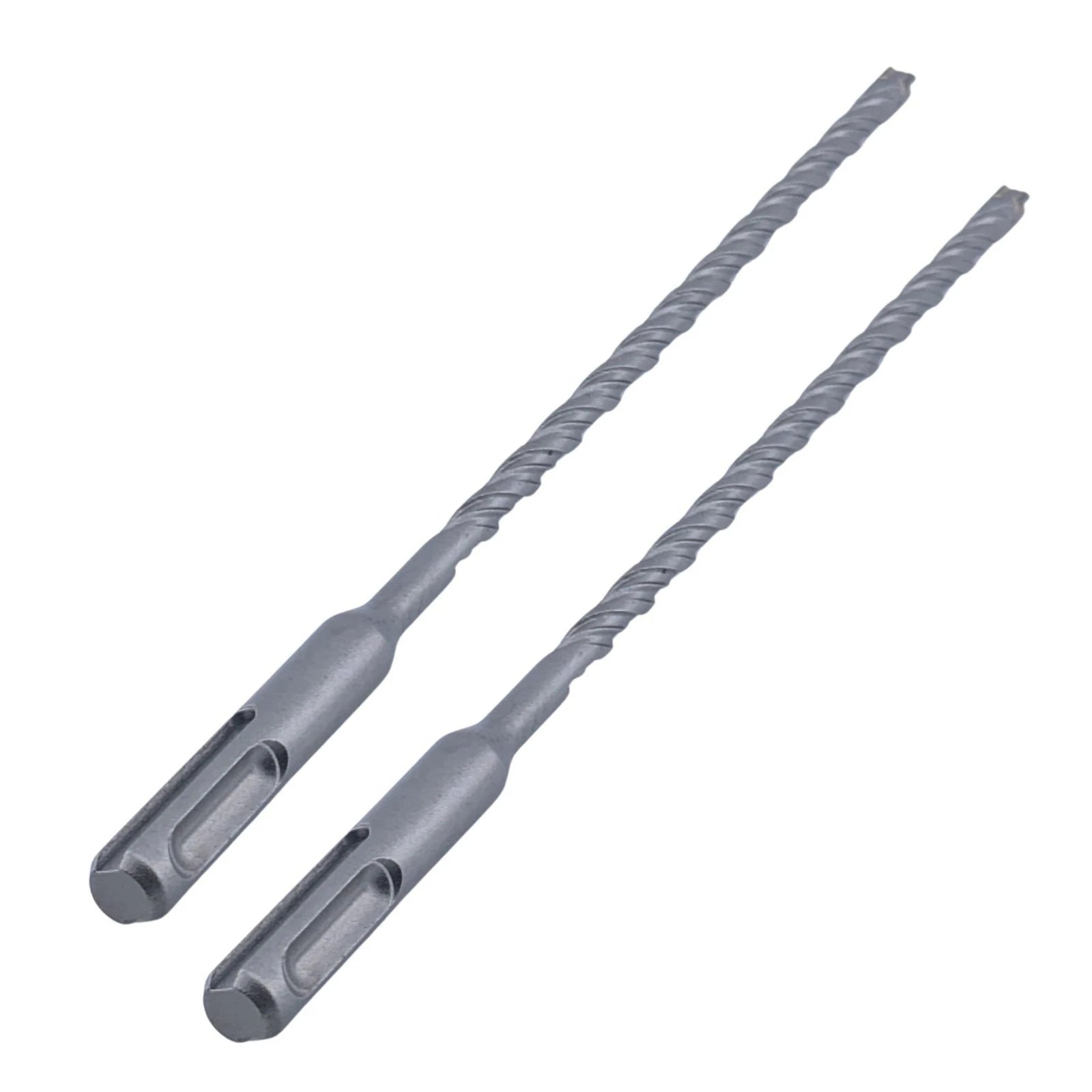 2pcs SDS Plus Hammer Drill Bits 6mm x 200mm Tungsten Cross Tip Impact Bits