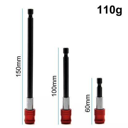 3pcs Magnetic Drill Bit Extension Set 60/100/150mm Quick Release 1/4” Hex Shank