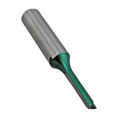 Tungsten Carbide Straight Router Bit, 2 Flute, 1/2" Shank, 6.3mm Dia, 25.4mm Cut