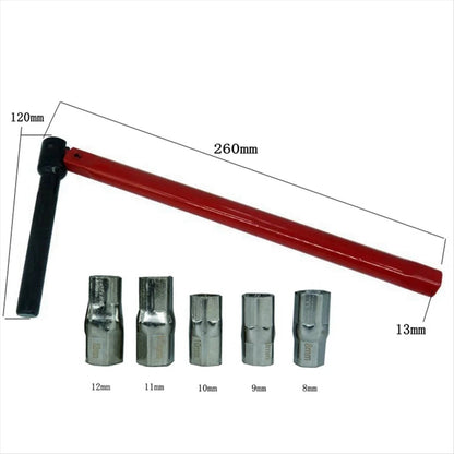 Adjustable Tap Spanner Set with 5pcs 8–12mm Box Nuts for Sink Basin Bath Plumber