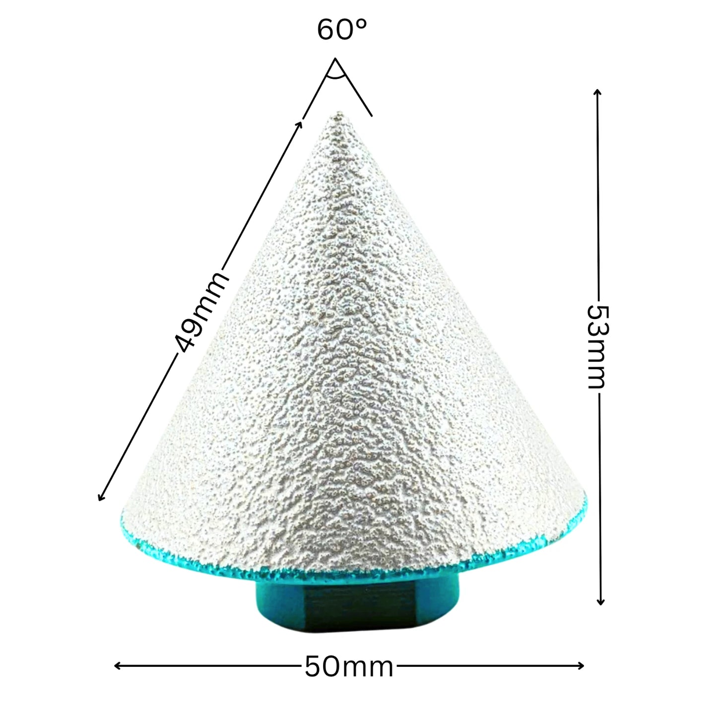 Diamond Chamfer Cone Bit 0–50mm M14 Thread Bevel Tool for Tile, Ceramic & Stone