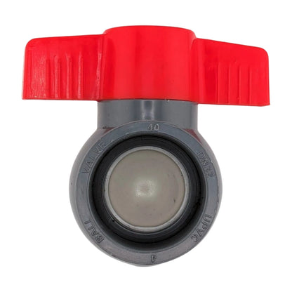 40mm Grey PVC Ball Valve, Slip Connection Pipe Isolation Valve for Water Supply