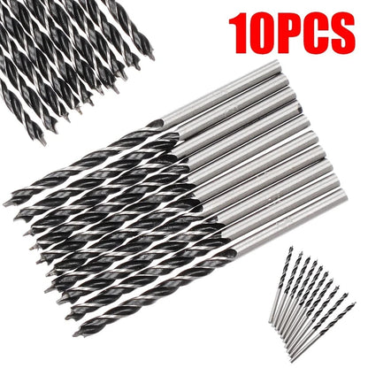 10pcs - 3mm Brad Point Auger Wood Drill Bits Set Woodworking Lip & Spur Bits