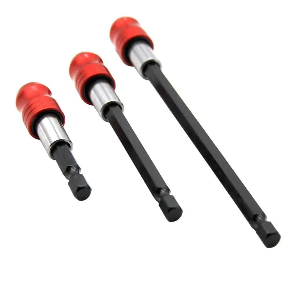 3pcs Magnetic Drill Bit Extension Set 60/100/150mm Quick Release 1/4” Hex Shank