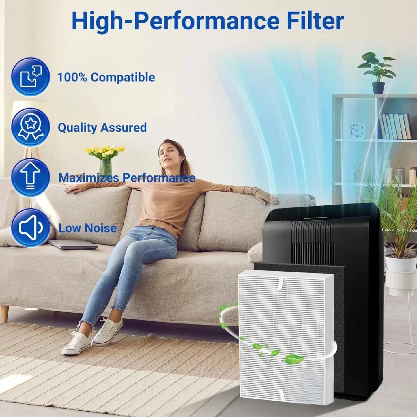 1x H13 HEPA Filter A & 6x Carbon Filters for Winix ZERO P300 Air Purifier 115115