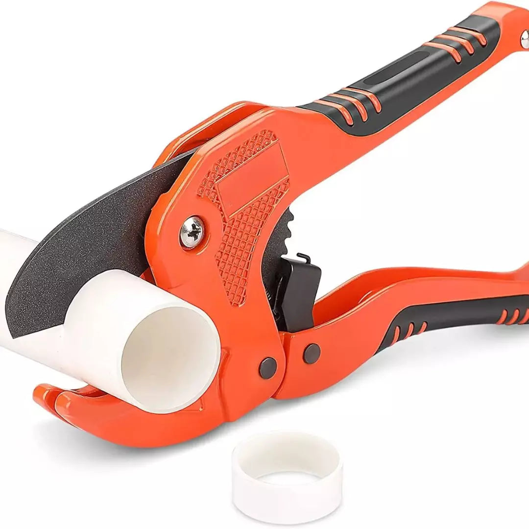 2x Ratcheting Pipe Cutters 42mm Diameter for PVC, PEX & PPR Plastic Pipe / Hoses