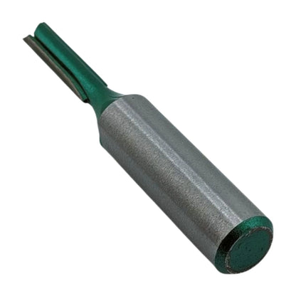 Tungsten Carbide Straight Router Bit, 2 Flute, 1/2" Shank, 6.3mm Dia, 25.4mm Cut