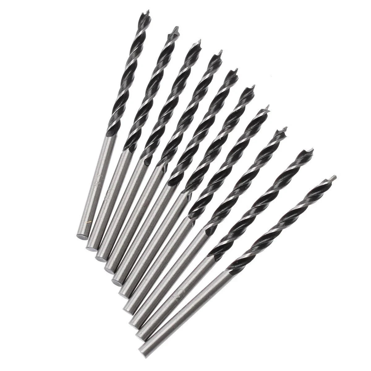 10pcs - 3mm Brad Point Auger Wood Drill Bits Set Woodworking Lip & Spur Bits