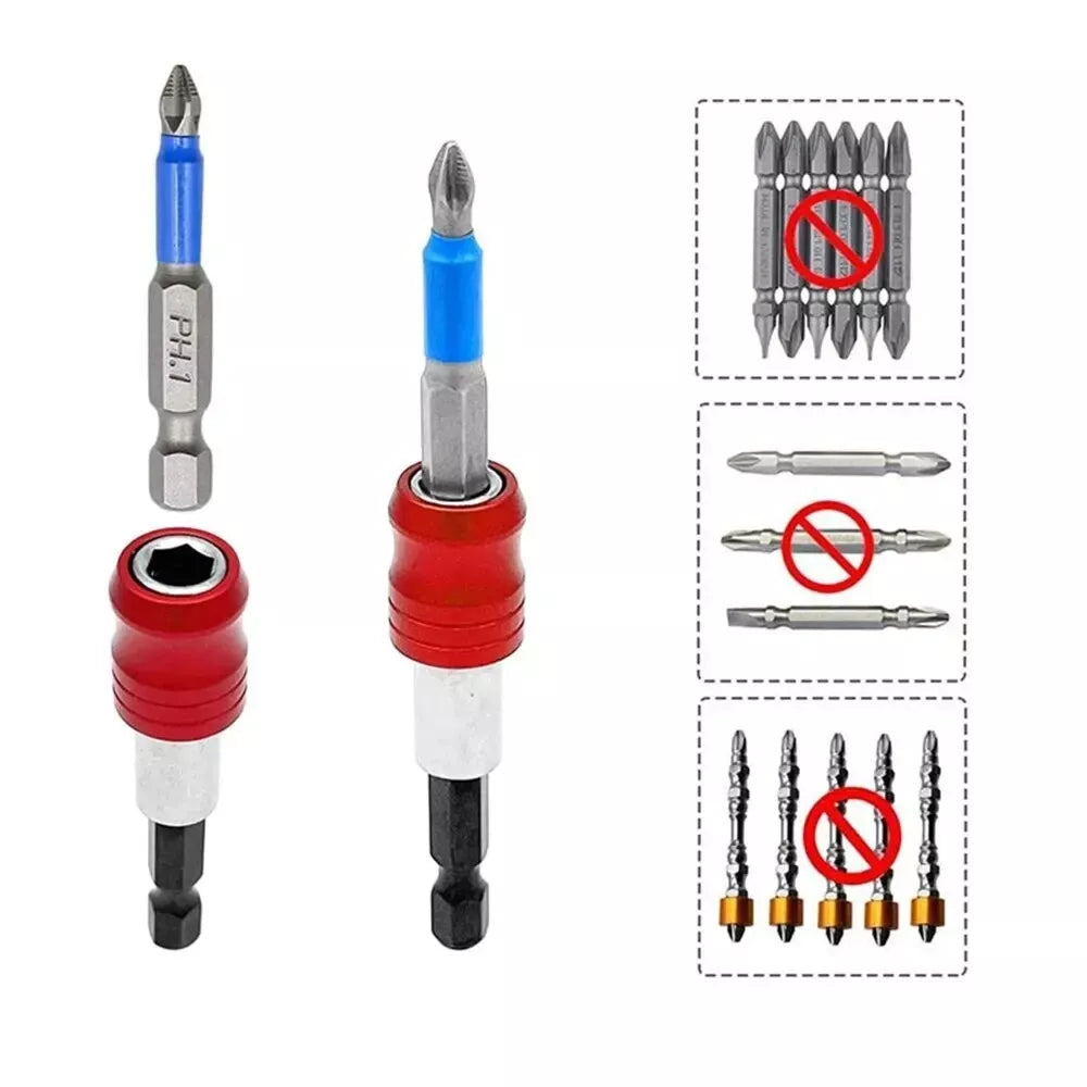 3pcs Magnetic Drill Bit Extension Set 60/100/150mm Quick Release 1/4” Hex Shank